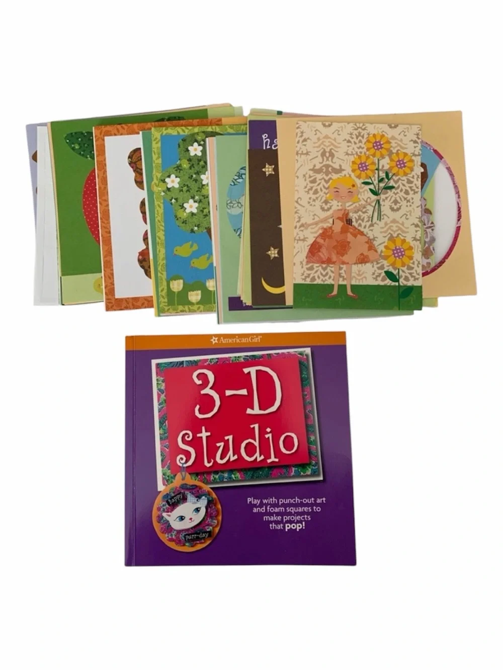 American Girl Book 3D Studio Craft Activity Punch Out Art Awards Cards Templates
